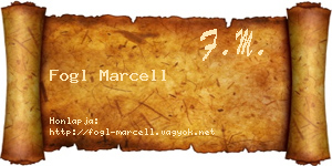 Fogl Marcell névjegykártya