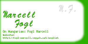 marcell fogl business card